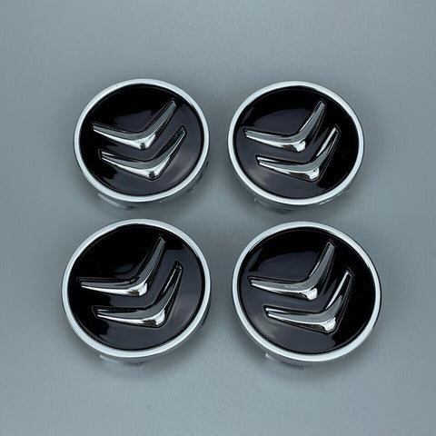 Citroen Wheel Centre caps Hub Cap X4 in Gloss Black C1 C3 C4 DS3 60mm 9406H6