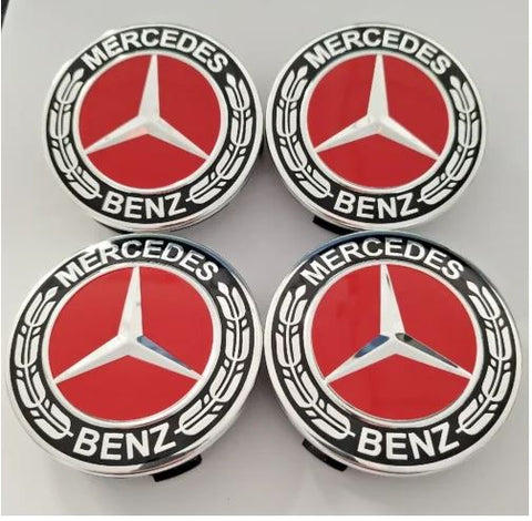 Mercedes Benz Alloy Wheel Centre Caps 75mm Badges Hub 4 PC