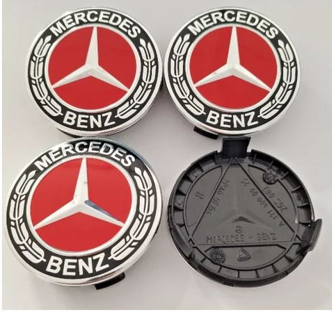 Mercedes Benz Alloy Wheel Centre Caps 75mm Badges Hub 4 PC