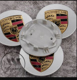 Porsche Wheel Centre Caps – 75mm – Silver 4 PCS